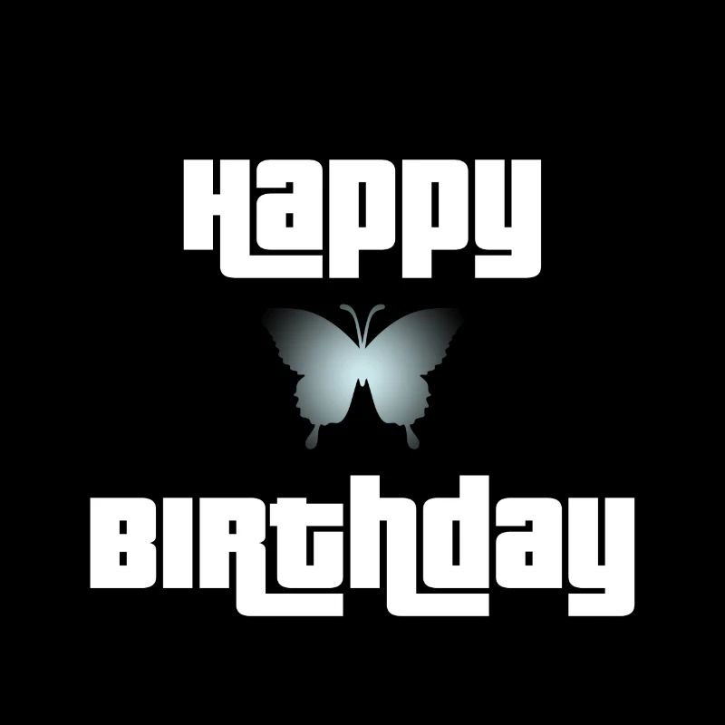 Happy Birthday Butterfly Design