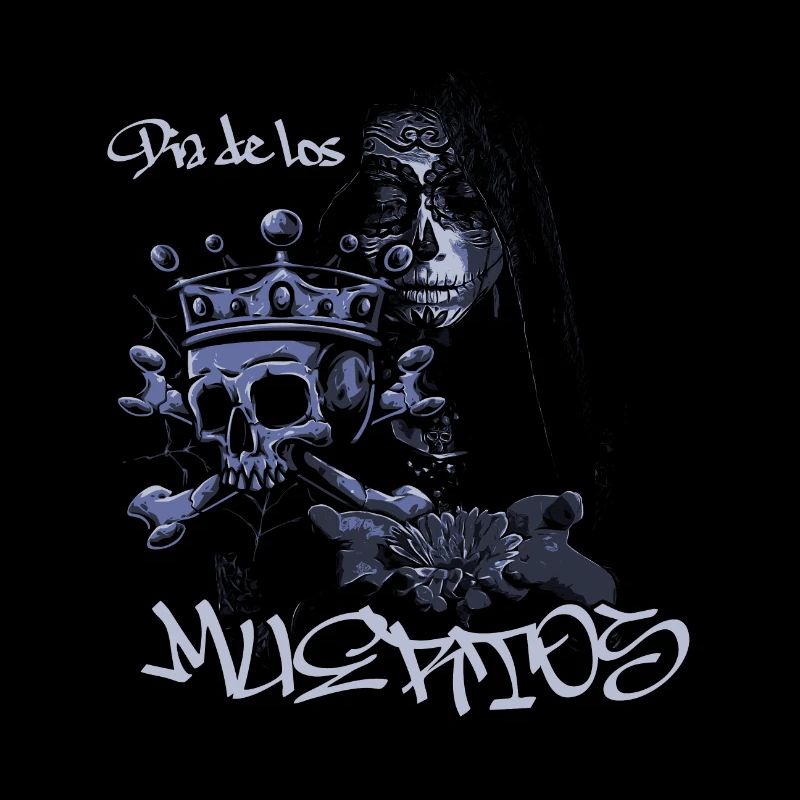 Biker & Tattoo Tshirt Dia de los Muertos