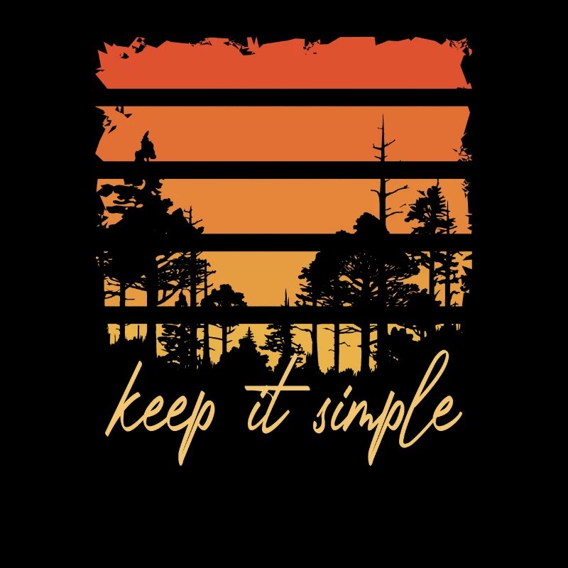 Keep It Simple Tent Camping Nature Mountains Minimalist