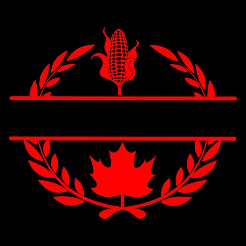 Canada maple leaf corn laurel wreath