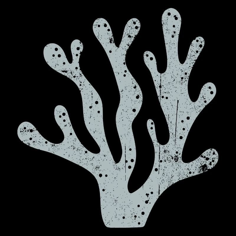 Azure Coral Silhouette