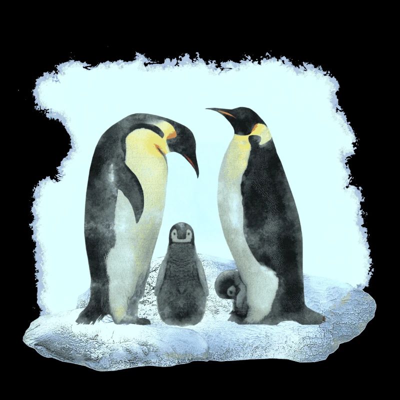 pinguinfamilie, süße vögel