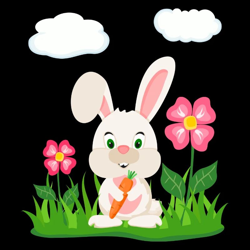 Cute Rabbit with Carrot Bunny Bunny Easter Bunny