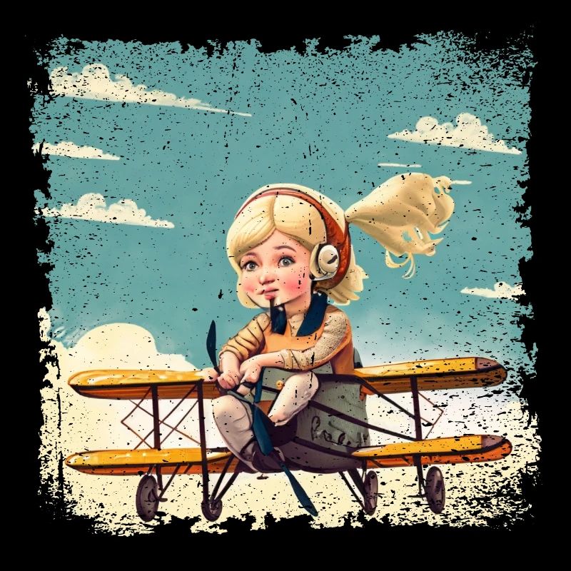 Mädchen sitzt auf einem Doppeldecker | Fantasy