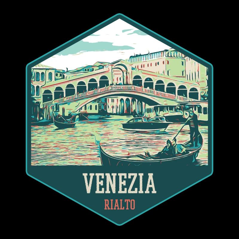 Illustration der Rialtobrücke, Venedig