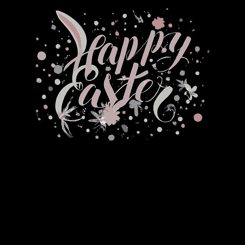 Easter greeting with floral lettering