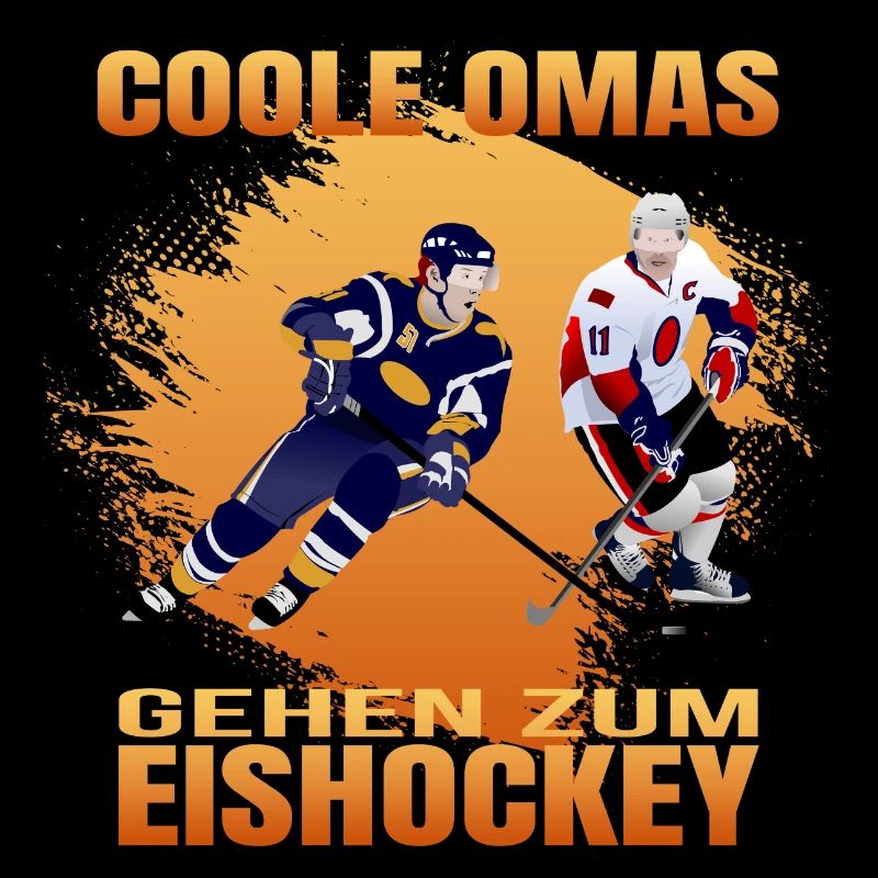 Coole Omas gehen zum Eishockey