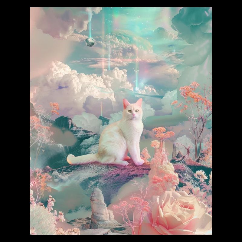Chat pastel dans Dreamscape