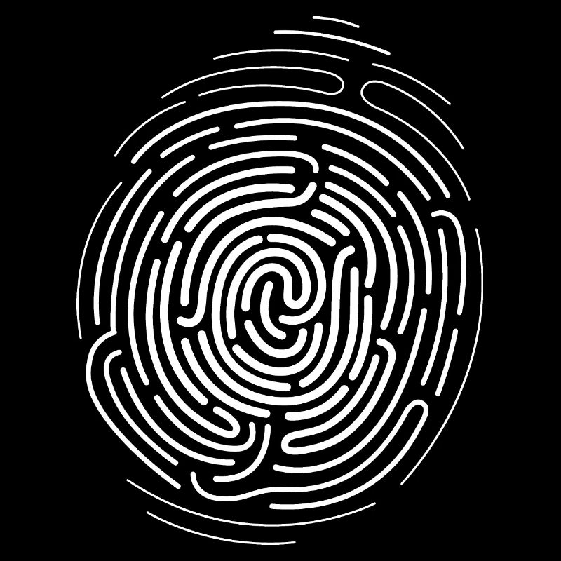 Empreinte digitale ADN pouce icône logo image