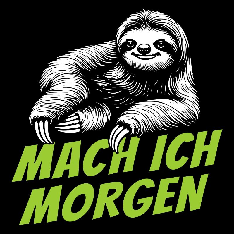 Faultier MACH ICH MORGEN Prokrastination