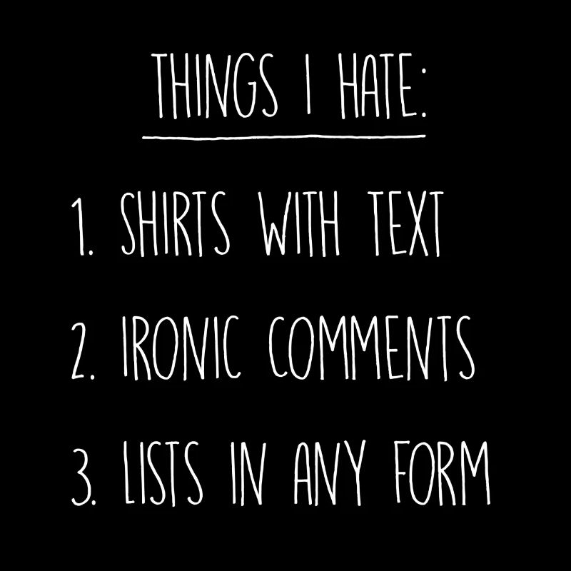 Things I hate