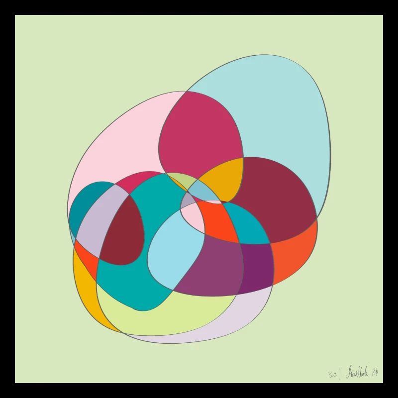 Verschlungene Farbübergänge