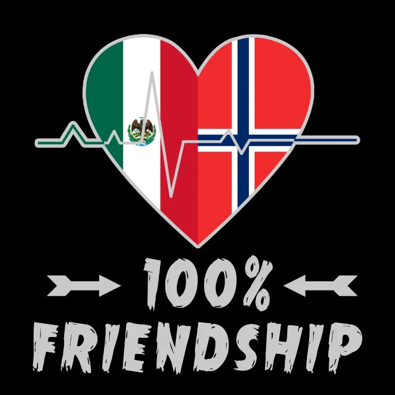 Mexiko und Norwegen 100% Freundschaft