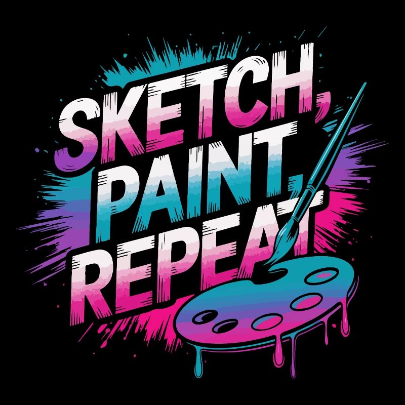 Sketch Paint Repeat Art Design