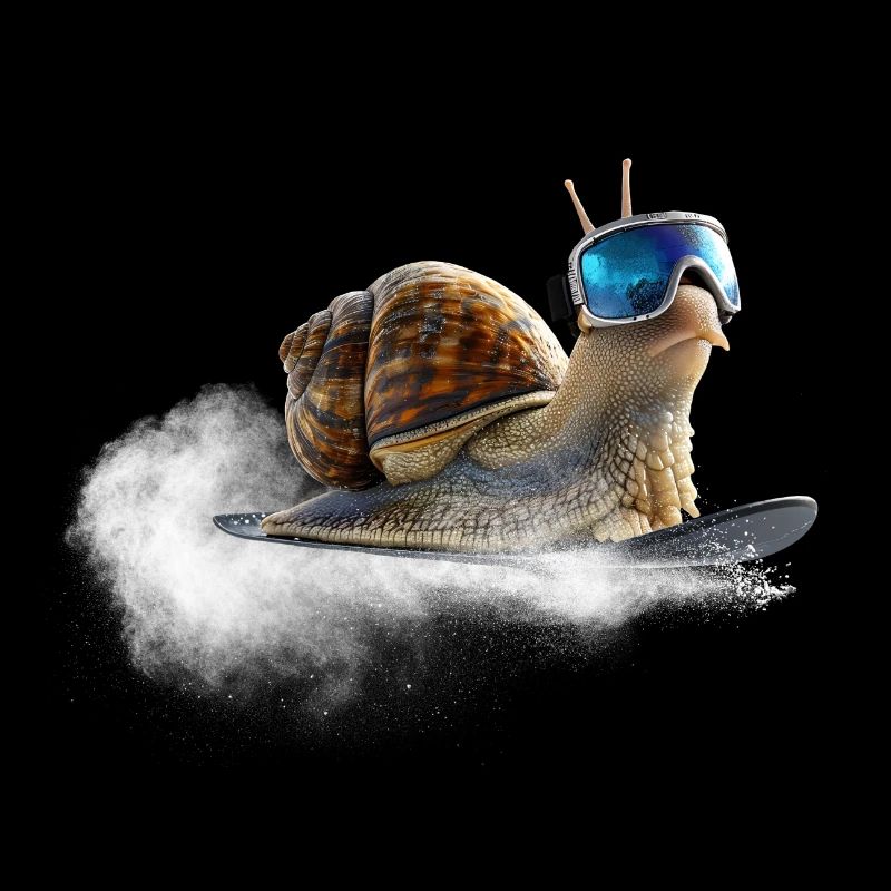 Plus cool que le reste, l’escargot de snowboard.