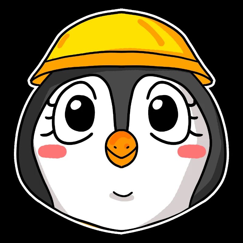 Chantier de construction de pingouins