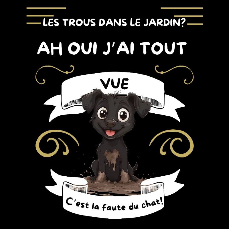 Chiot boueux et la faute au chat