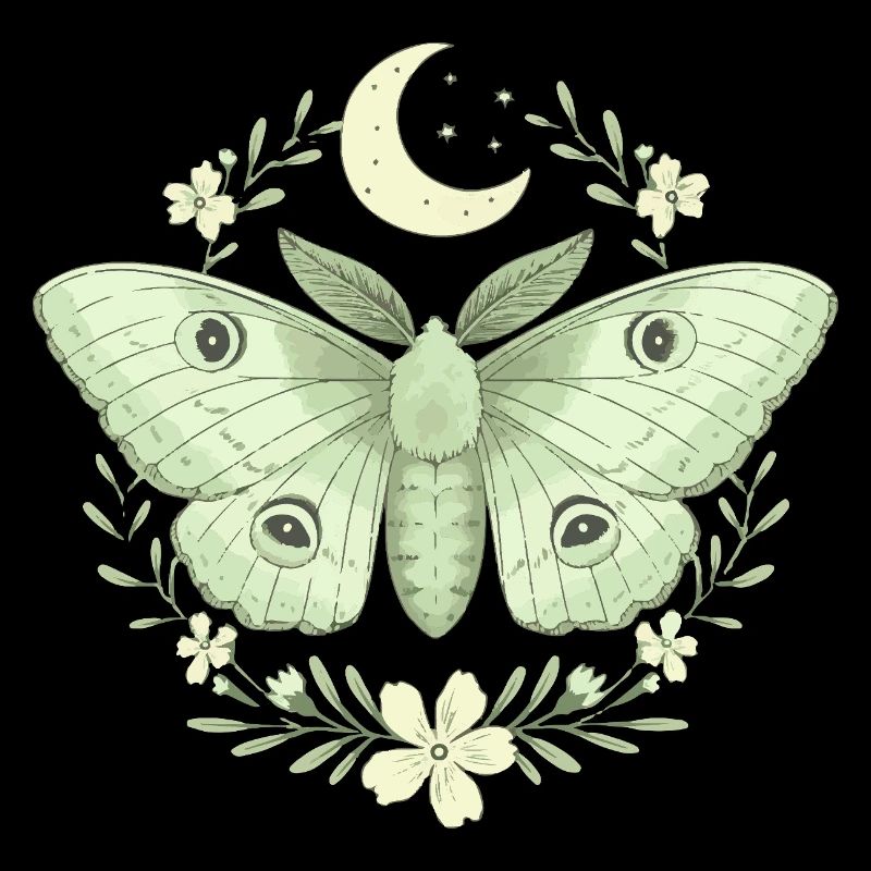 Whimsical Moth Illustration