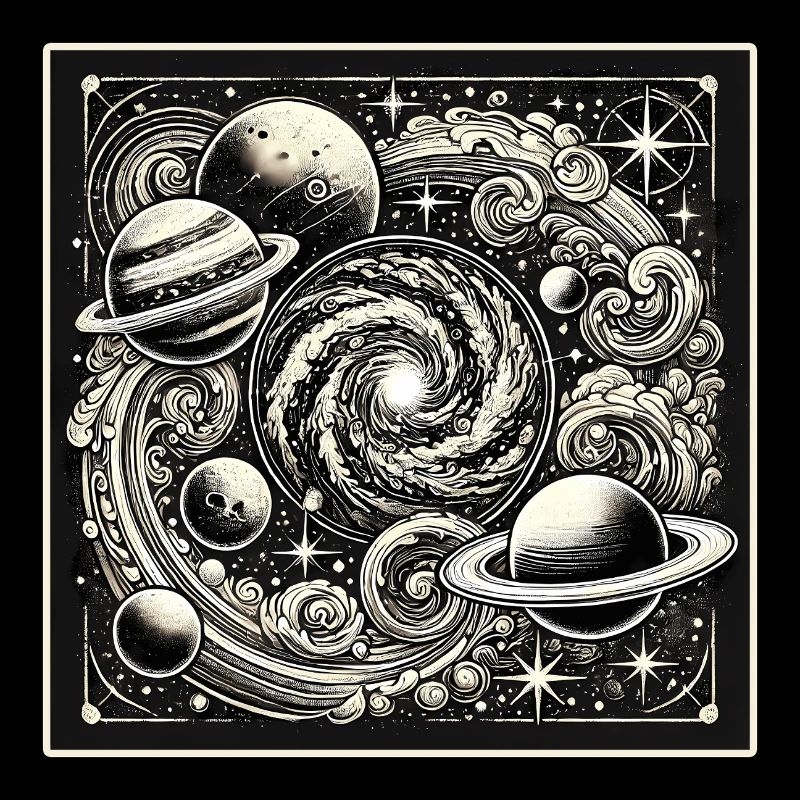 Cosmic Universe Retro Style