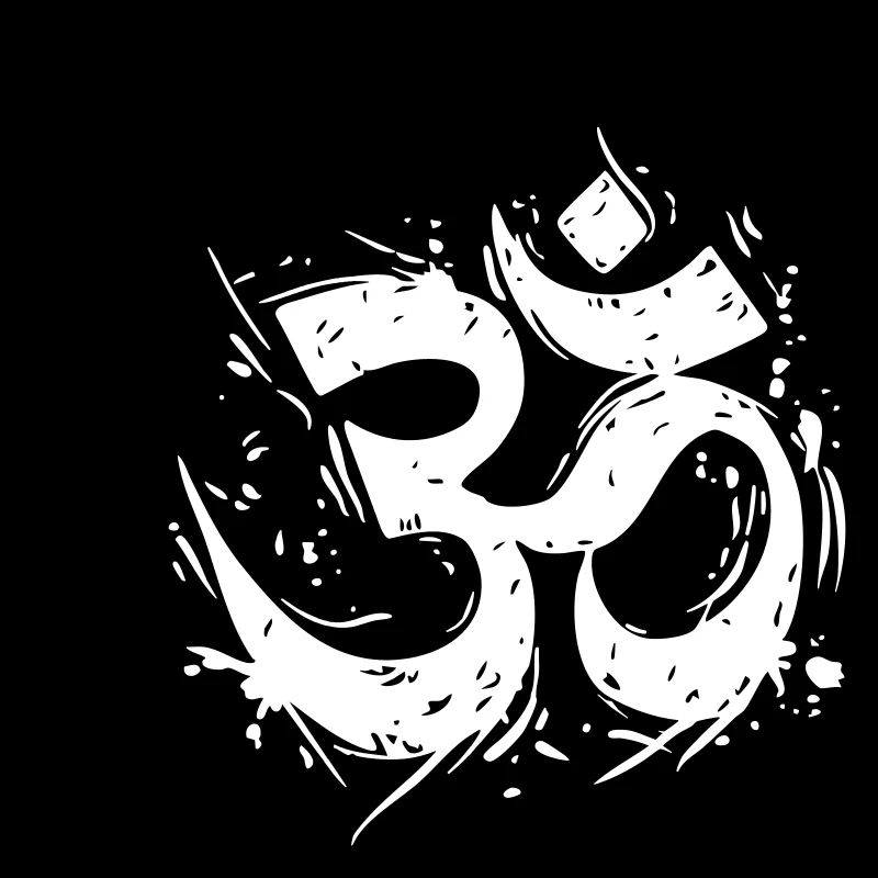 Om-Symbol im dynamischen Grunge-Design