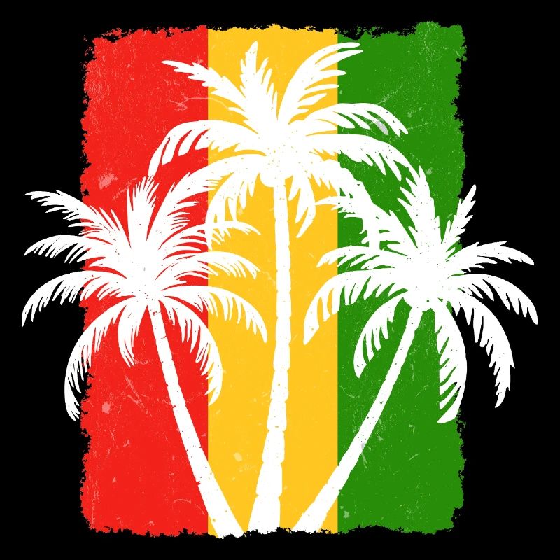 Tropical Sunset Palm Silhouette