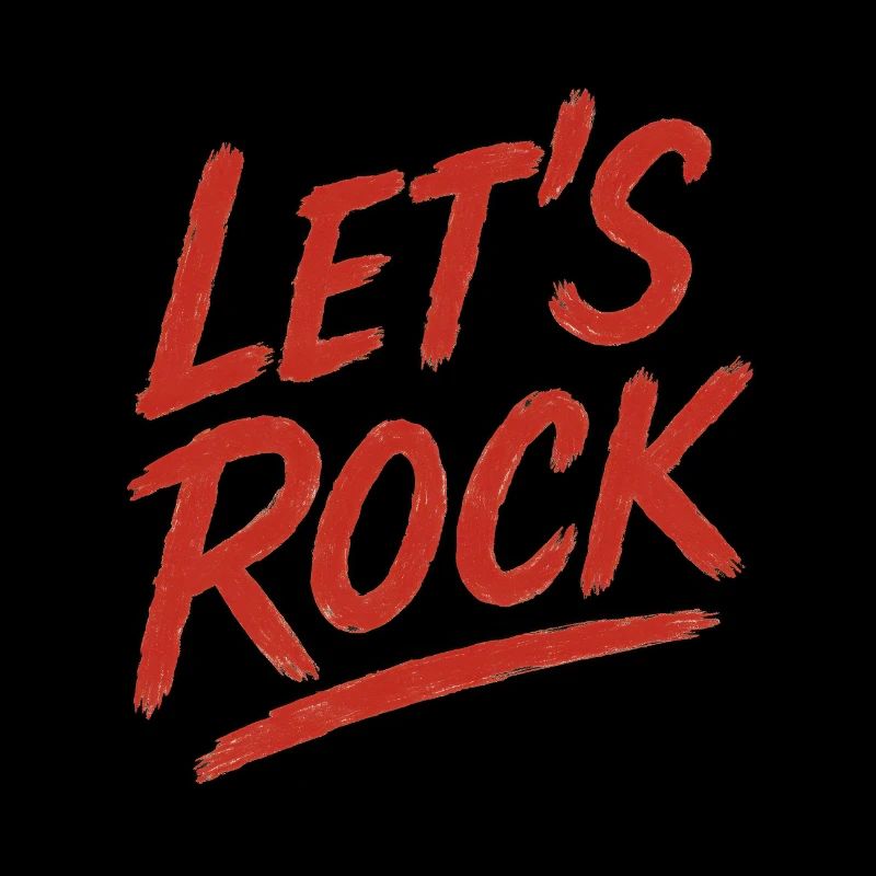 Conception graphique de texte de roche vibrante