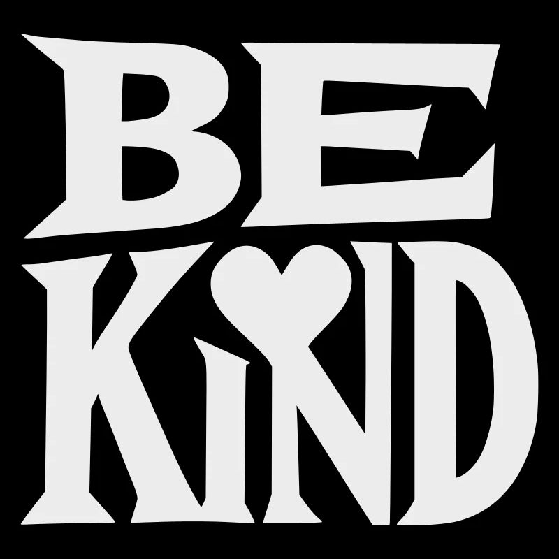 Be kind slogan with heart