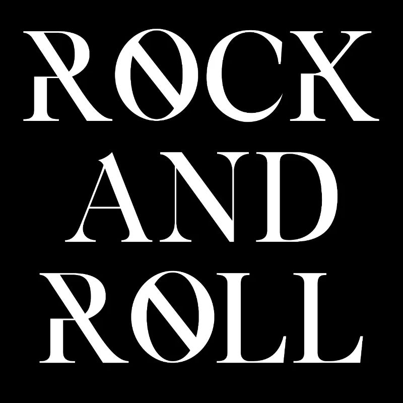 Conception de typographie rock and roll
