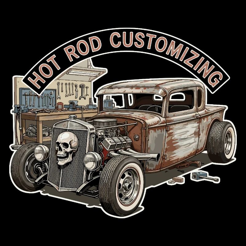 Rustic Hot Rod Customization Design