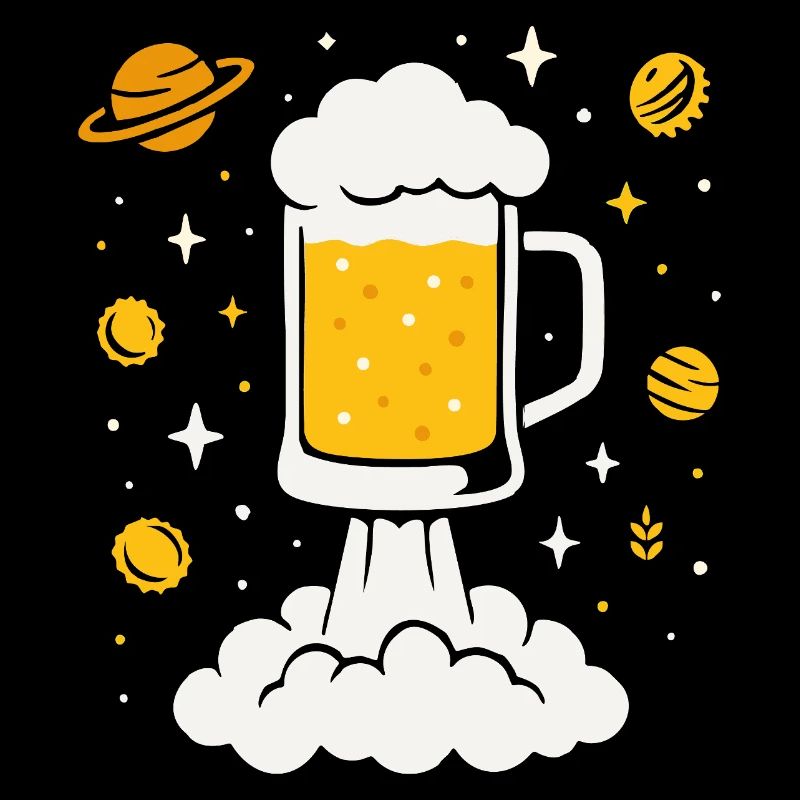 Fusée à bière dans l’espace