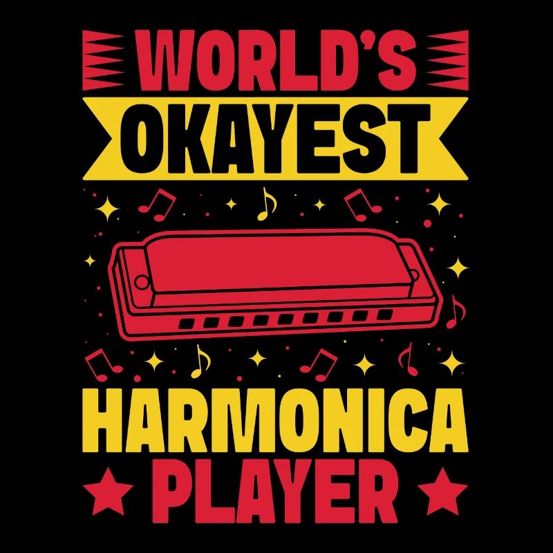 Funny Harmonica Player Okayest Harmonica