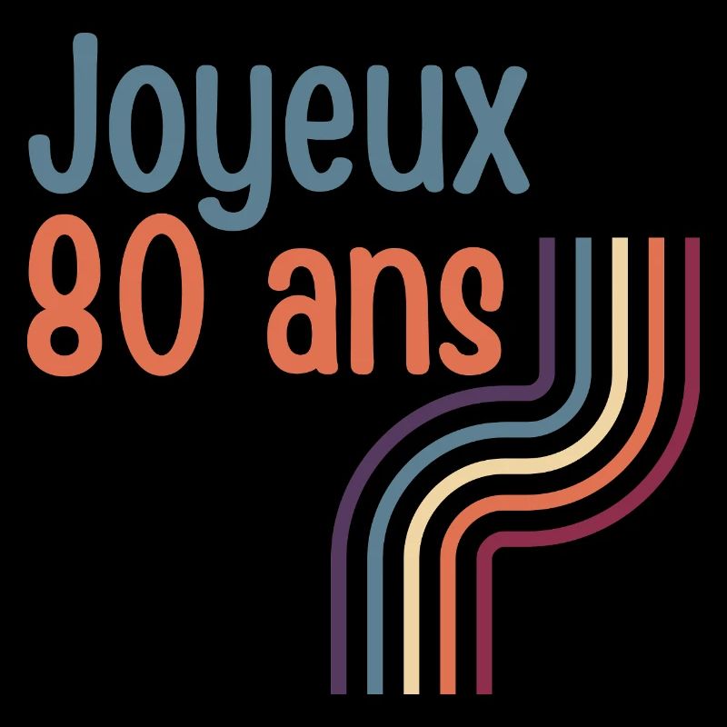 80 Jahre Jubiläum Design Regenbogen