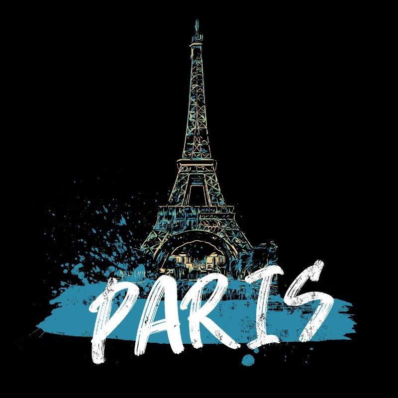 Paris Eiffel Tower with Calligraphy