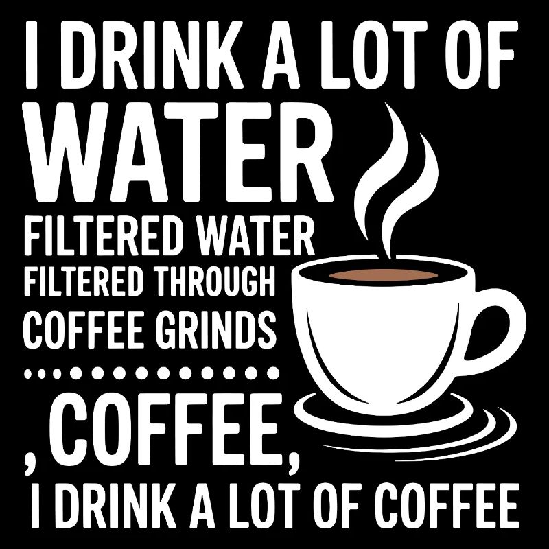 Ich Trinke Viel Wasser Lustiger Kaffeetrinker