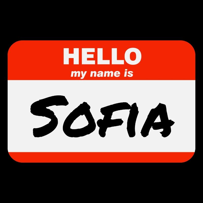 Hello My Name Is Sofia Label Name Tag