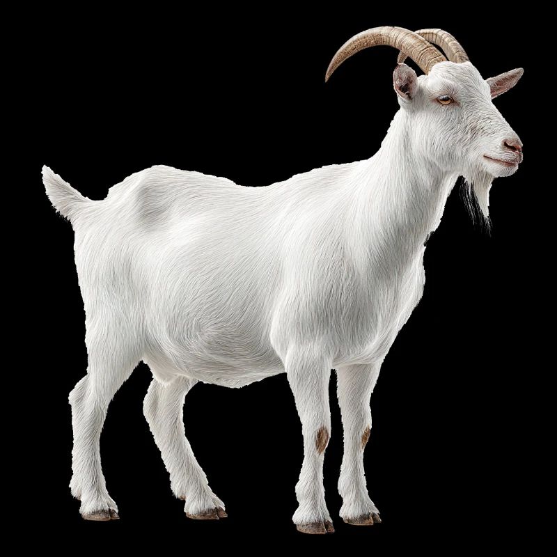 Portrait de chèvre de montagne blanche