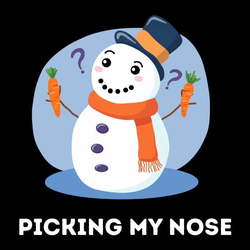 Picking My Nose – Funny Snowman Pun