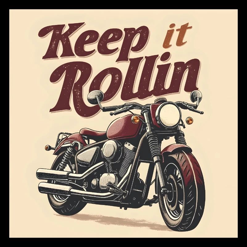 Keep it Rollin' – Typographie minimaliste