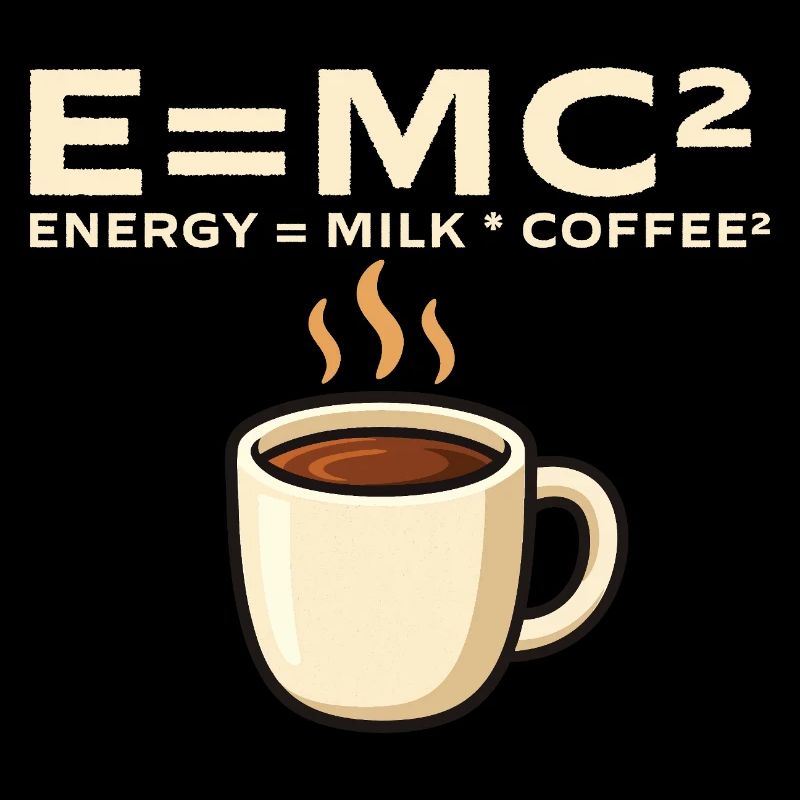 Energy Equals Milk And Coffee Math Joke