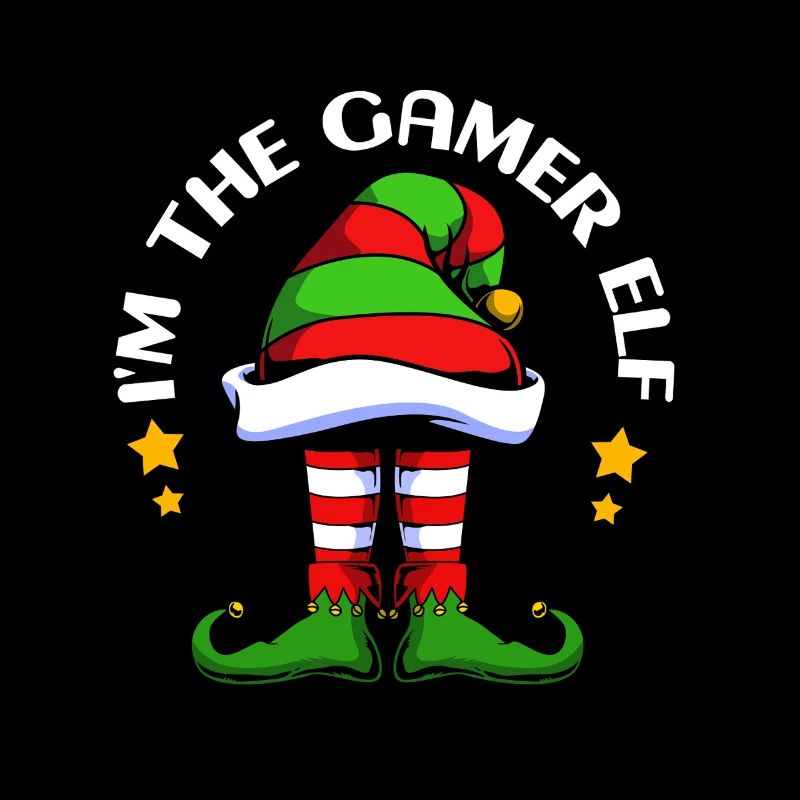 Gamer Gaming Zocker Elfe Elf Weihnachtsgeschenk