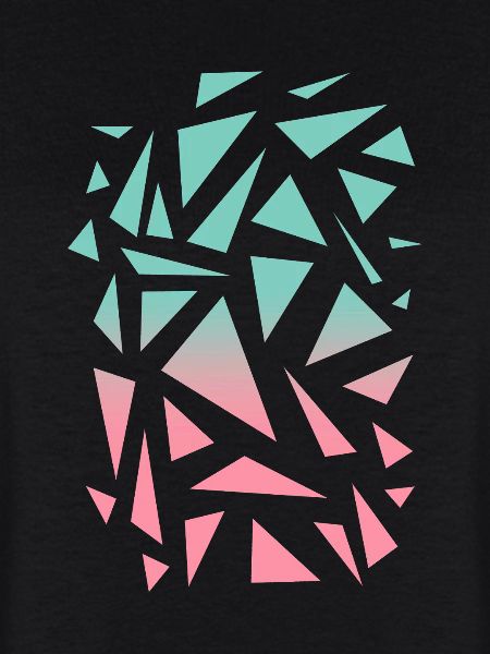 Triangle Pattern - Turquoise Pink