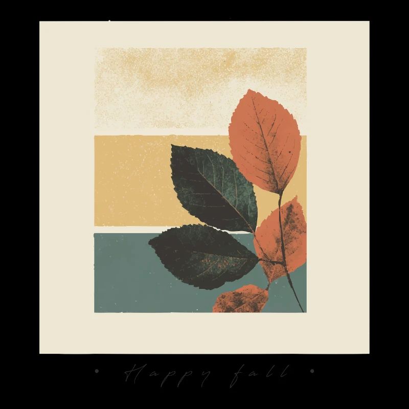 Collage de blocs de feuilles d’automne