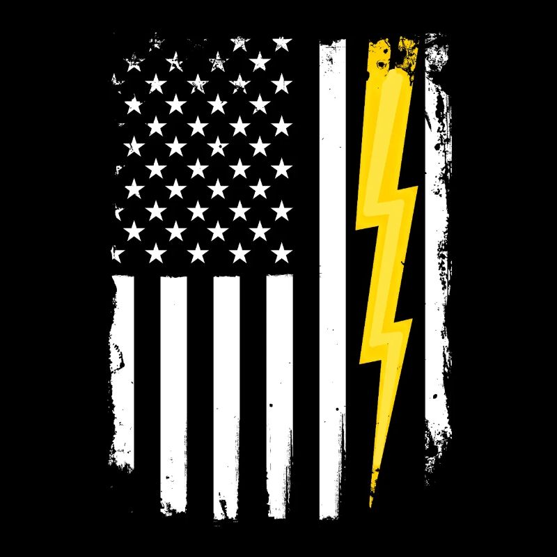 US Flag Flash Patriotic Electrical Engineer