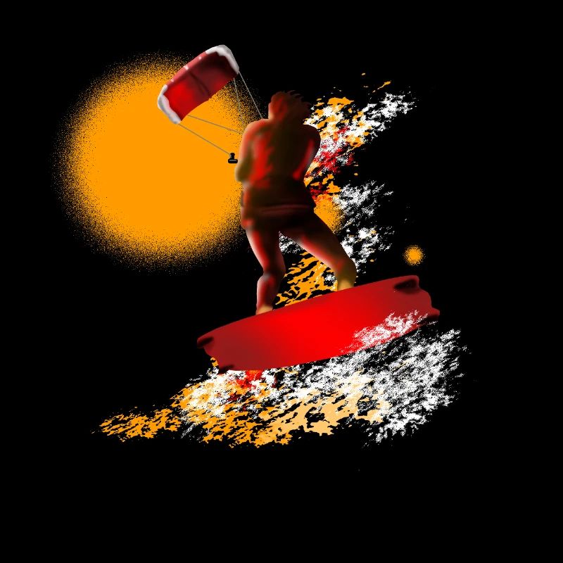 Kite Surfer Color Explosion Print
