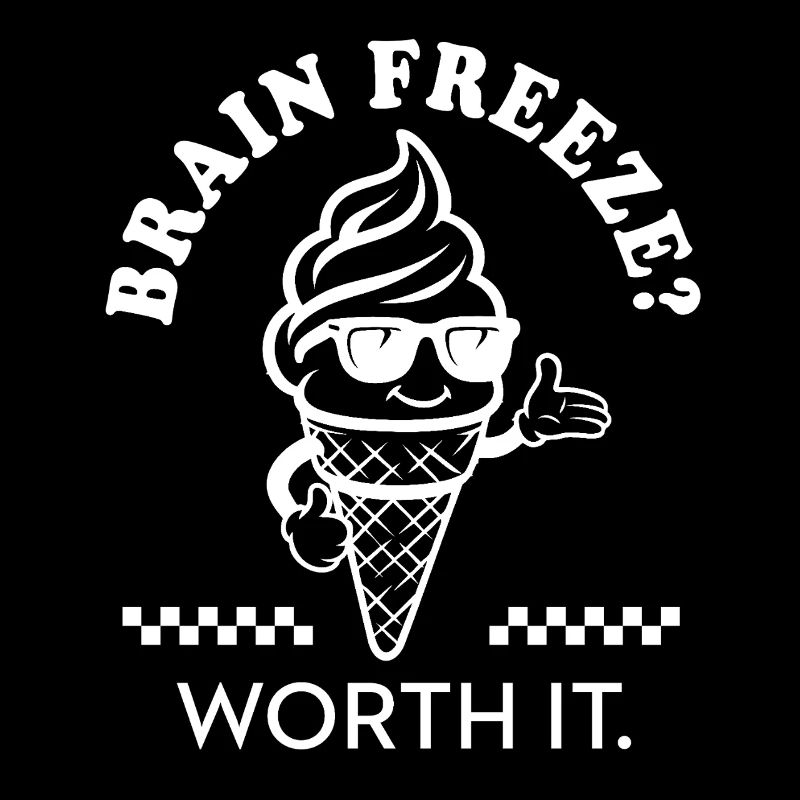 Brain Freeze Worth It – Retro Eiscreme Comic 