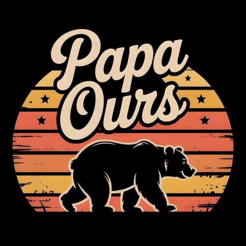 Papa Bear Retro Sun