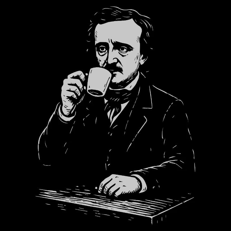 Vintage Barista Portrait with Cup