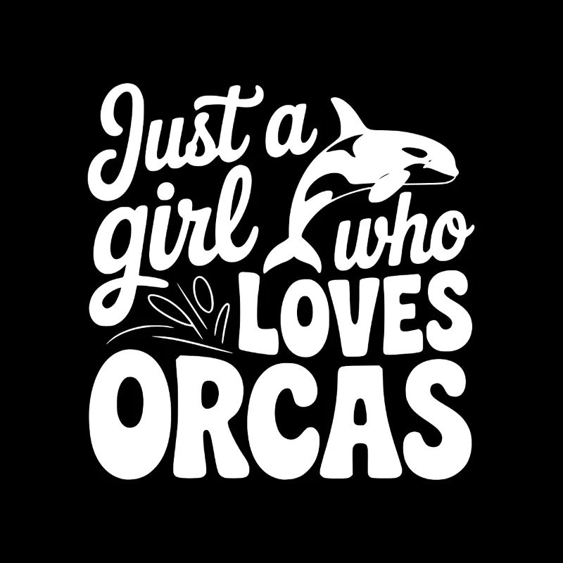 Nur ein Mädchen, das Orcas liebt