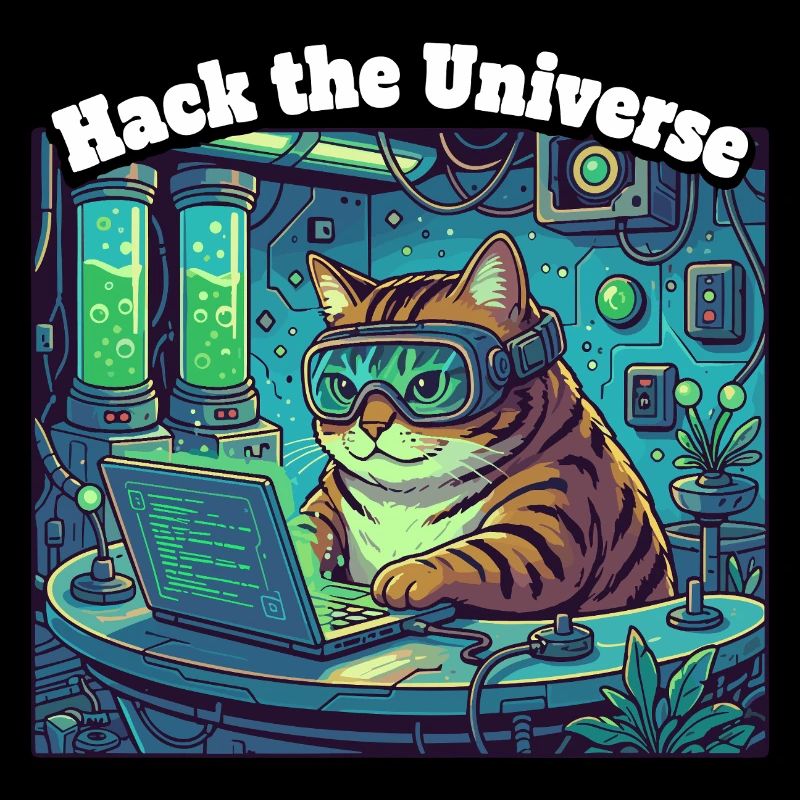 Chat hacker dans l’univers
