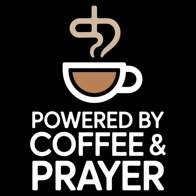 Powered By Coffee And Prayer Kaffeeliebe Glaube
